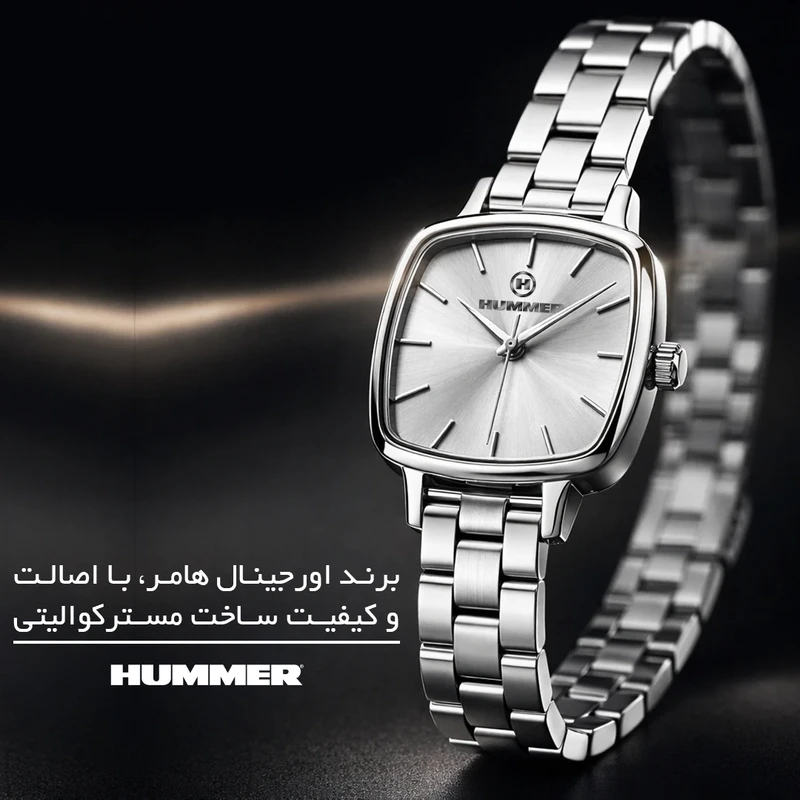ساعت مچی عقربهای کوارتز زنانه هامر مدل موتور ژاپن قفل مخفی کد 815L-C1 - Image 2
