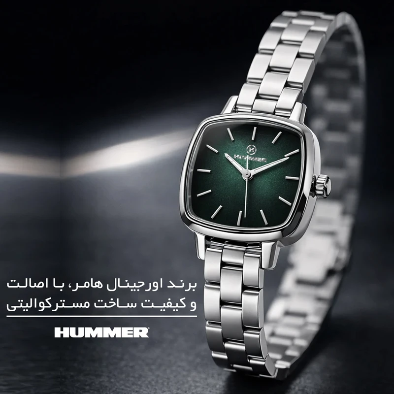 ساعت مچی عقربهای کوارتز زنانه هامر مدل موتور ژاپن قفل مخفی کد 815L-C2 - Image 2