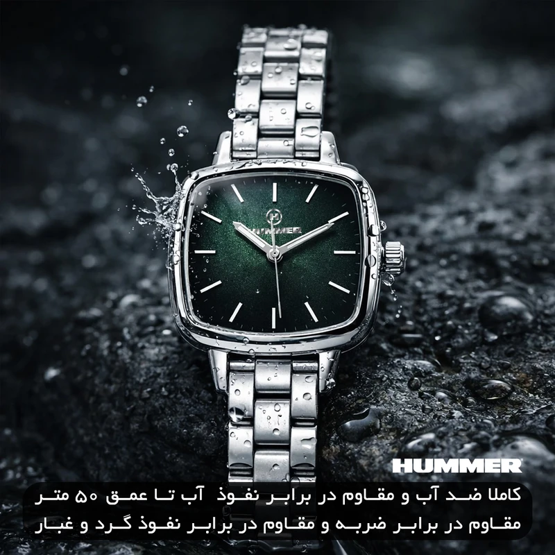 ساعت مچی عقربهای کوارتز زنانه هامر مدل موتور ژاپن قفل مخفی کد 815L-C2 - Image 6