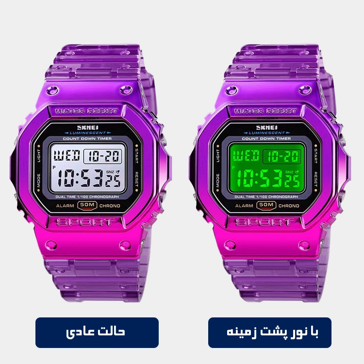 ساعت مچی دیجیتال زنانه اسکمی مدل 1622 PL - Image 4