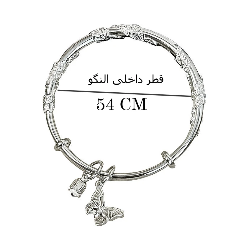 النگو زنانه مدل نیلوفر و پروانه کد 00785 - Image 6