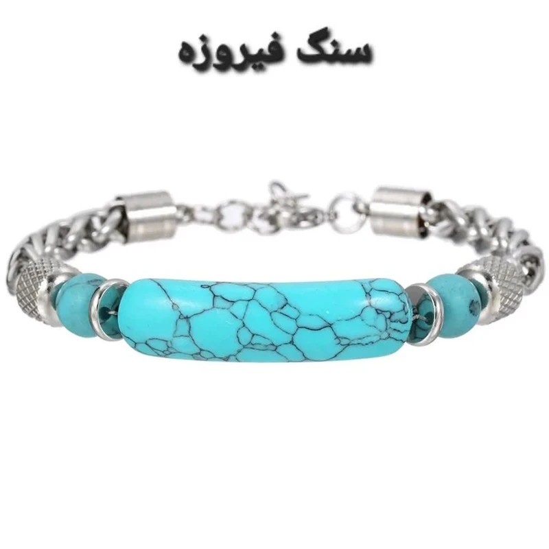 دستبند مردانه گالری گوهرسنگ مدل سنگی کد GS1476 - Image 13
