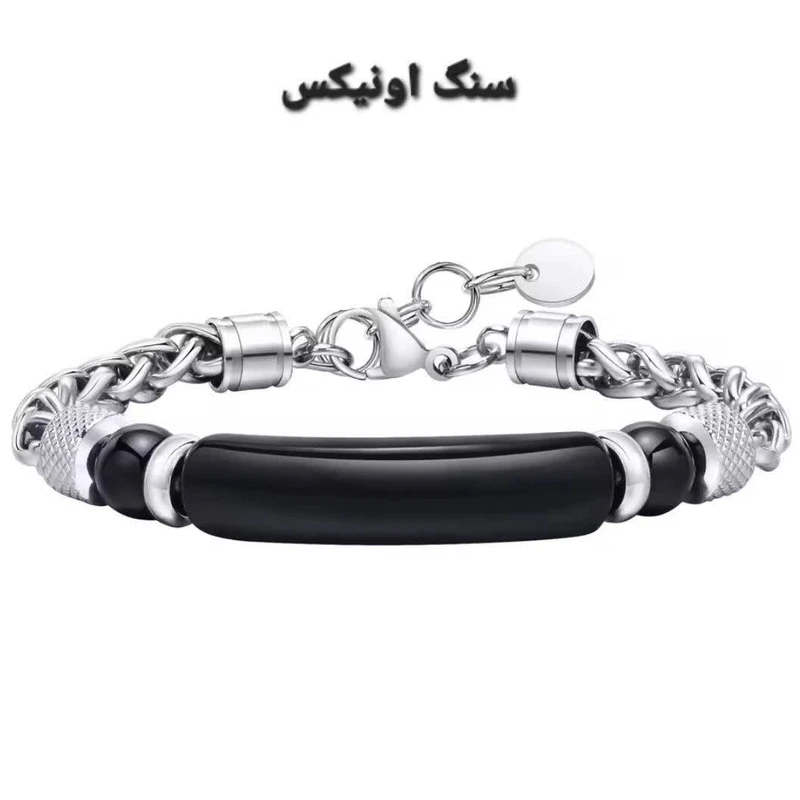 دستبند مردانه گالری گوهرسنگ مدل سنگی کد GS1476 - Image 14