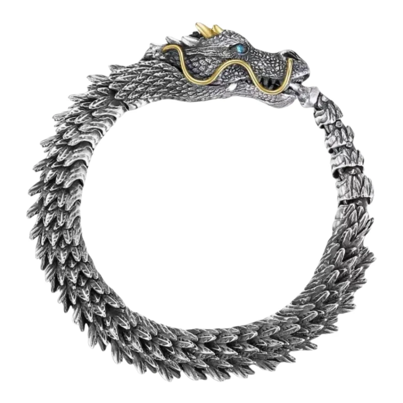 دستبند مردانه مدل Dragon کد 01