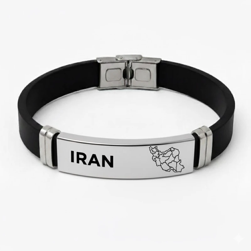 دستبند چرمی مدل نقشه ایران
