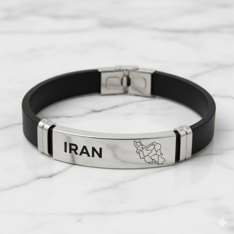 دستبند چرمی مدل نقشه ایران - Image 3