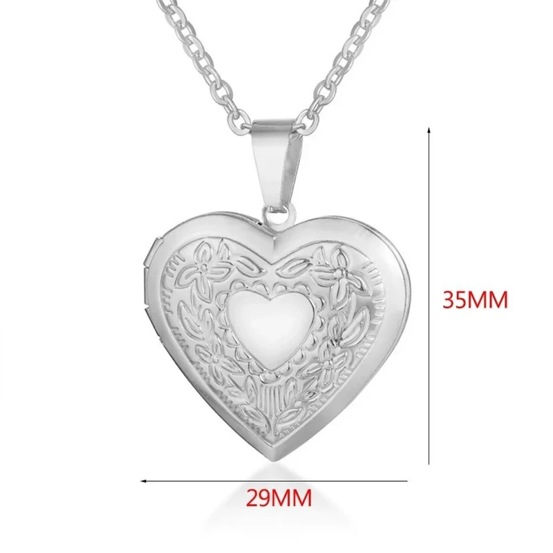 گردنبند زنانه مدل لاکت طرح قلب و گل کد mn12 - Image 3