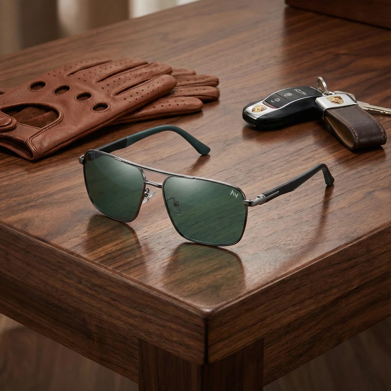 عینک آفتابی خلبانی (Aviator) مردانه آلبرت وگ مدل 6307C98P131 Polarized Avantgarde Visionary - Image 4