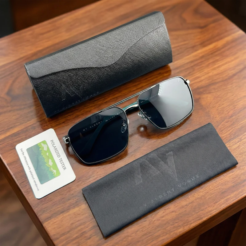 عینک آفتابی خلبانی (Aviator) مردانه آلبرت وگ مدل 6307C98P131 Polarized Avantgarde Visionary - Image 5