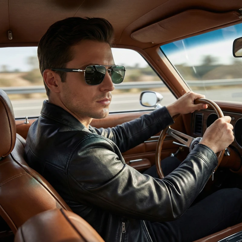 عینک آفتابی خلبانی (Aviator) مردانه آلبرت وگ مدل 6307C98P131 Polarized Avantgarde Visionary - Image 6