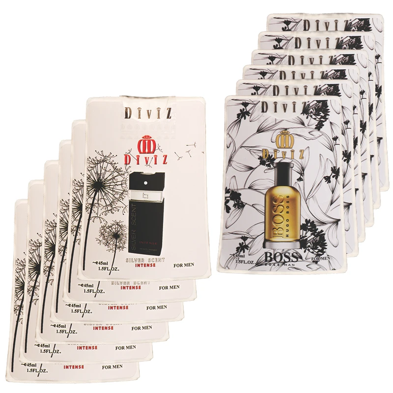 عطر جیبی دیوایز مدل سیلور سنت و هوگوبوس با رایحه گرم حجم 45 میلیلیتر بسته 12 عددی - Image 2